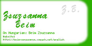 zsuzsanna beim business card